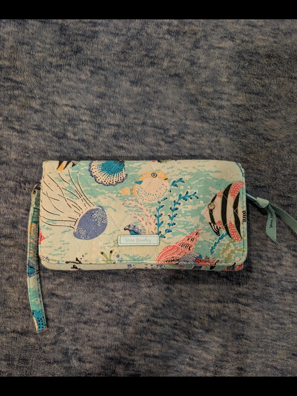 Vera Bradley Antilles Treasure Zip Around Wristlet Wallet